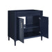 Bristol 36 inch Single Sink Bathroom Vanity Navy Blue Cabinet Only Open Drawer