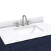 Bristol 36 inch Single Sink Bathroom Vanity Navy Blue in Cala White Engineered Stone