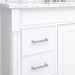 Bristol 36 inch Single Sink Bathroom Vanity Navy White Cabinet Only HArdware