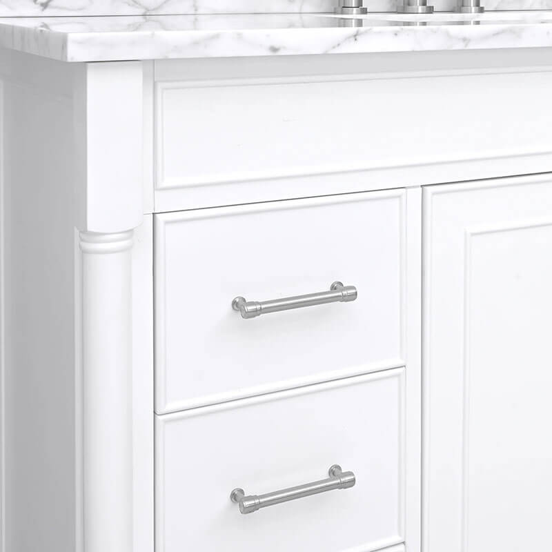Bristol 36 inch Single Sink Bathroom Vanity Navy White Cabinet Only HArdware