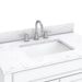 Bristol 36 inch Single Sink Bathroom Vanity Navy White in Cala White Engineered Stone