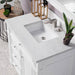 Bristol 36 Inch Single Vanity in Bright White With Eternal Jasmine Pearl Silestone Top