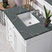 Bristol 36 Inch Single Vanity in Bright White With Parisien Bleu Silestone Top