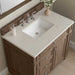 Bristol 36 Inch Single Vanity in Whitewashed Walnut With Siberian Silestone Top