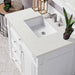 Bristol 36" Single Vanity in Bright White With Lime Delight Silestone Top