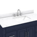 Bristol 48 inch Single Sink Bathroom Vanity Navy Blue in Cala White Engineered Stone