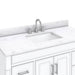 Bristol 48 inch Single Sink Bathroom Vanity Navy White in Cala White Engineered Stone