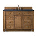 Bristol 48 Inch Single Vanity Saddle Brown With Charcoal Soapstone Silestone Top