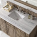 Bristol 48 Inch Single Vanity Whitewashed Walnut With Arctic Fall Solid Surface Top