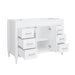Bristol 48 Single Sink Bathroom Vanity Navy White Cabinet Only Open Drawer