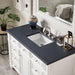 Bristol 48" Single Vanity Bright White With Charcoal Soapstone Silestone Top Min