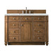Bristol 48" Single Vanity Saddle Brown With Ethereal Noctis Silestone Top
