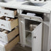 Bristol 60" Double Vanity Bright Whitee With Ethereal Noctis Silestone Top