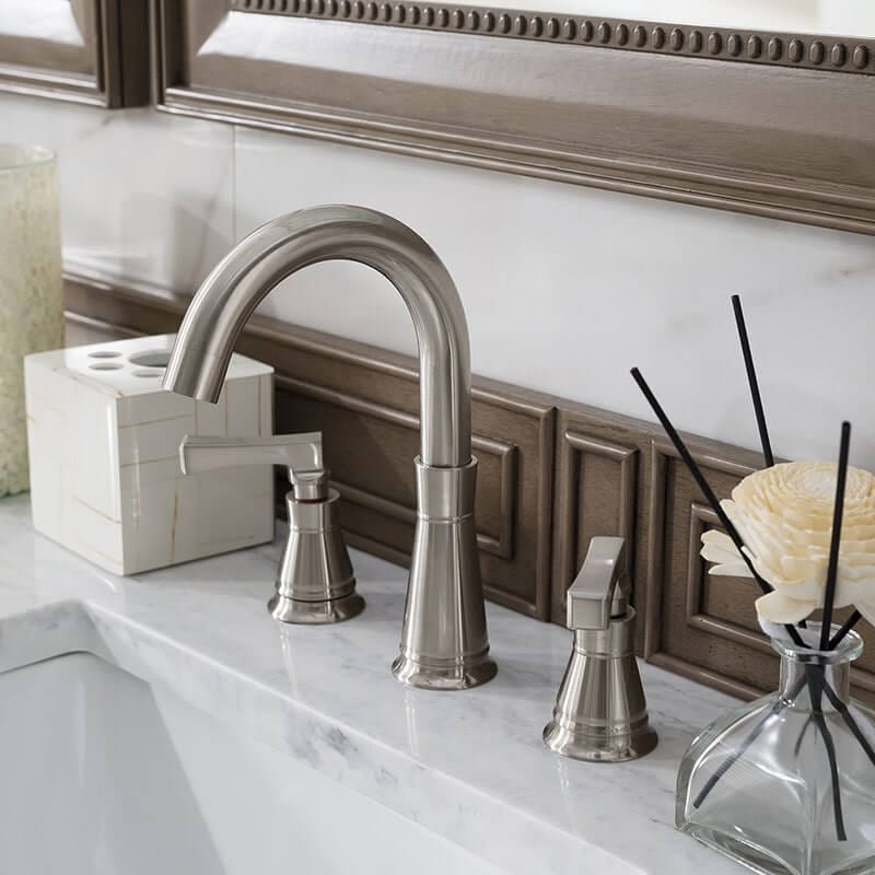 bristol 60" double vanity whitewashed walnut faucet