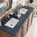 Bristol 60" Double Vanity Whitewashed Walnut With Charcoal Soapstone Silestone Top