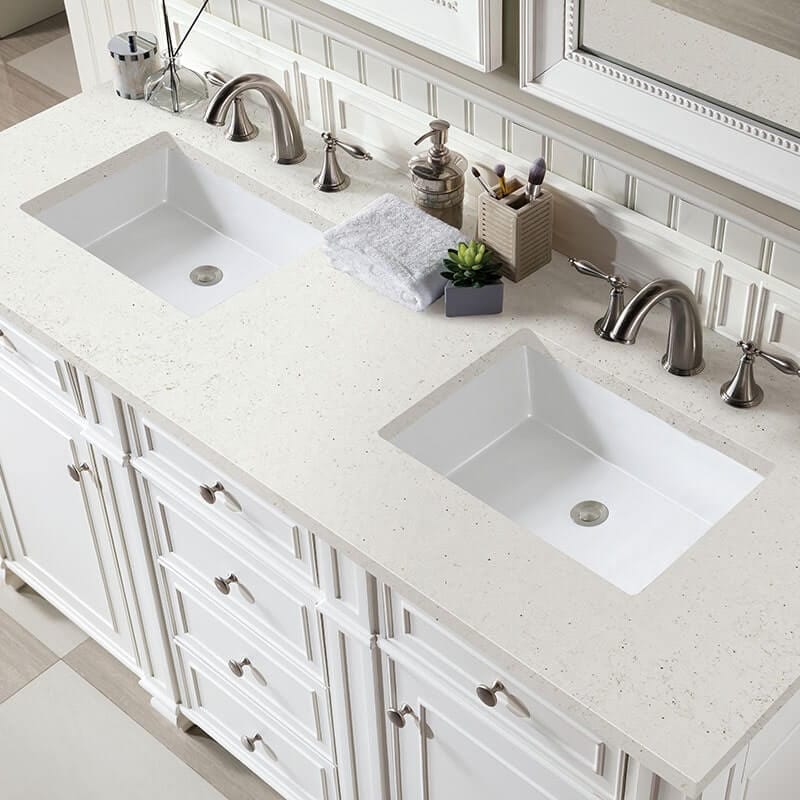 Bristol 60 Inch Double Bright White With Lime Delight Silestone Top