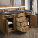 Bristol 60 Inch Double Saddle Brown With Charcoal Soapstone Silestone Top