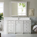 Bristol 60 Inch Single Vanity Bright White Front View