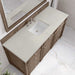Bristol 60 Inch Single Vanity in Whitewashed Walnut With Siberian Silestone Top