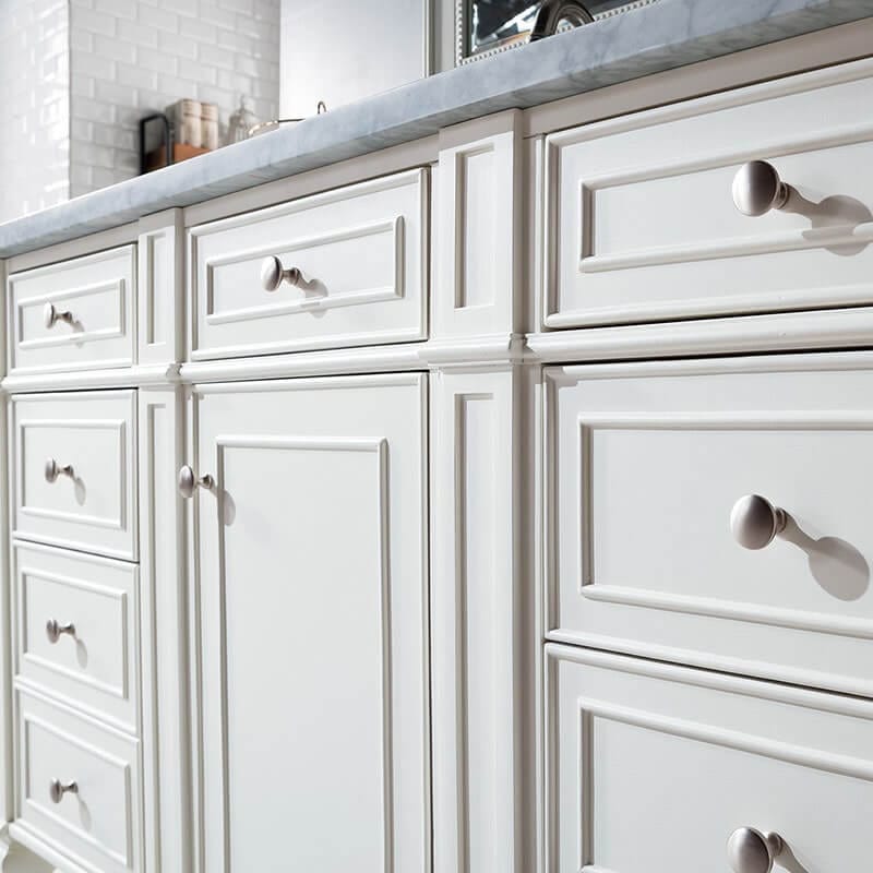 Bristol 60" Single Vanity Bright White Closed Drawers