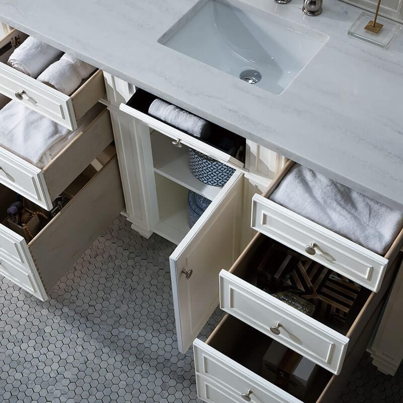 Bristol 60" Single Vanity Bright White With Soft Close Undermount Drawer Glides