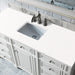 Bristol 60" Single Vanity Bright White With White Zeus Silestone Top