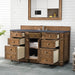 Bristol 60" Single Vanity Saddle Brown With Charcoal Soapstone Silestone Top
