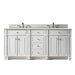Bristol 72" Double Vanity Bright White With Eternal Marfil Silestone Top