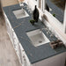Bristol 72" Double Vanity Bright White With Parisien Bleu Silestone Top