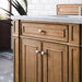Bristol 72" Double Vanity Saddle Brown With Eternal Jasmine Pearl Silestone Top