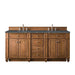 Bristol 72" Double Vanity Saddle Brown With Parisien Bleu Silestone Top