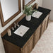 Bristol 72 Inch Double Vanity in Saddle Brown With Phantome Eclos Top