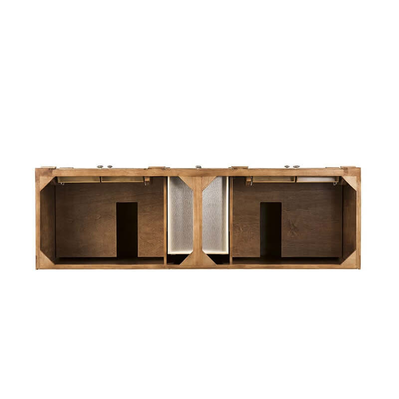 Bristol 72 Inch Double Vanity Saddle Brown Top View