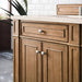 Bristol 72 Inch Double Vanity Saddle Brown With Eternal Marfil Silestone Top