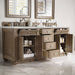 Bristol 72 Inch Double Whitewashed Walnut Corner View Open Drawers