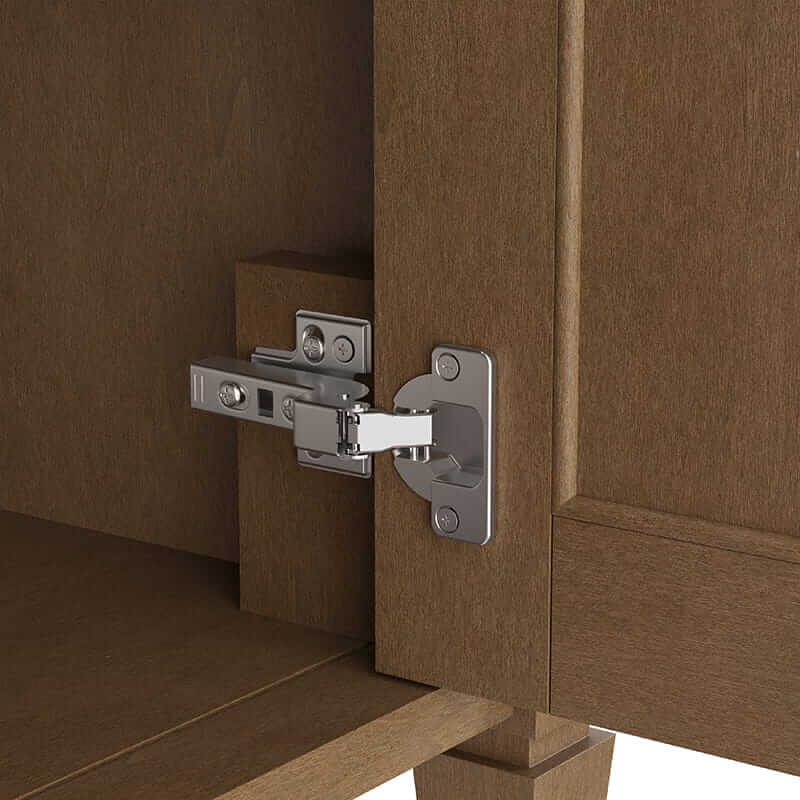 Brittany 30 Inch Single Vanity in Pecan Adjustable Door Hinges