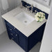 Brittany 30 Inch Single Vanity in Victory Blue With Siberian Silestone Top