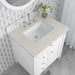 Brittany 30" Single Vanity in Bright White With Siberian Silestone Top