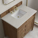 Brittany 36 Inch Single Vanity in Pecan With Siberian Silestone Top