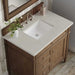 Brittany 36 Inch Single Vanity in Saddle Brown With Siberian Silestone Top