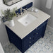 Brittany 36 Inch Single Vanity in Victory Blue With Siberian Silestone Top