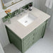 Brittany 36" Single Vanity in Smokey Celadon With Siberian Silestone Top