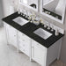 Brittany 60" Double Vanity in Bright White With Phantome Eclos Top