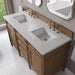 Brittany 60" Double Vanity in Pecan With Eternal Jasmine Pearl Silestone Top
