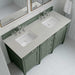 Brittany 60" Double Vanity in Smokey Celadon With Siberian Silestone Top