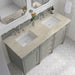 Brittany 60" Double Vanity in Urban Gray With Tajnar Eclos Top