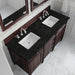 Brittany 60 Inch Double Vanity in Burnished Mahogany With Phantome Eclos Top
