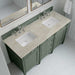 Brittany 60 Inch Double Vanity in Smokey Celadon With Tajnar Eclos Top