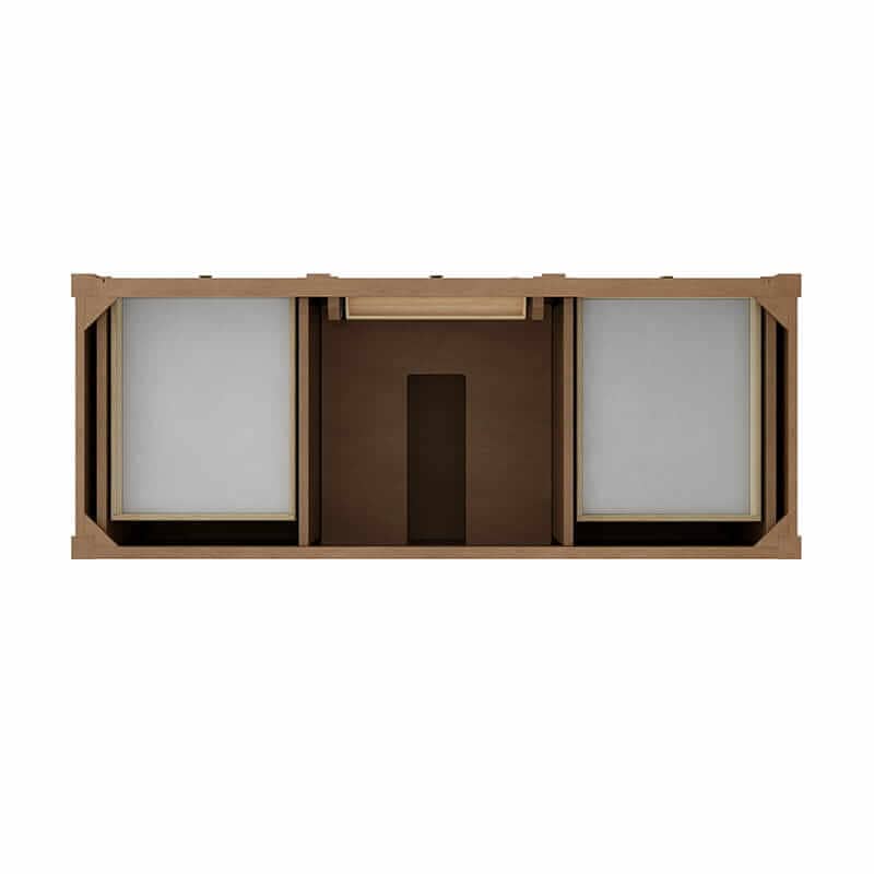Brittany 60 Inch Single Vanity in Pecan Top View