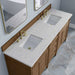 Brittany 72" Double Vanity in Pecan With Eternal Jasmine Pearl Silestone Top